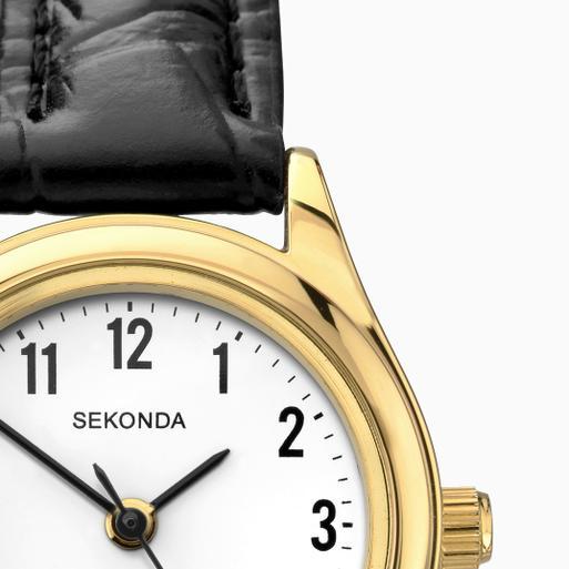 Sekonda Ladies Classic Watch 4493 Round 25mm Black Leather